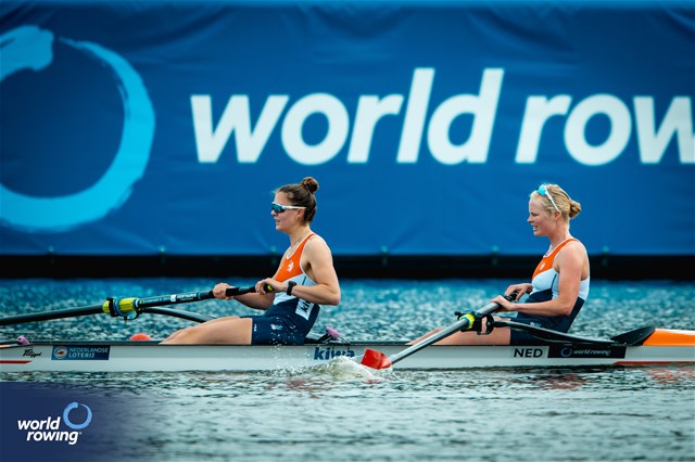Ilse Kolkman (b), Willemijn Mulder (s), Women's Pair, Netherlands, 2024 World Rowing Cup III; Poznan; Poland; WCIII © World Rowing / Benedict Tufnell