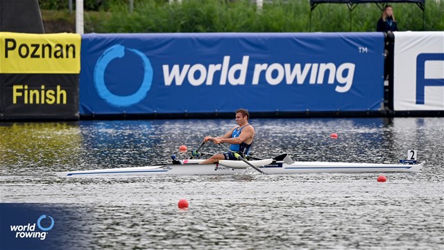 Giacomo Perini, PR1 Mens Single Sculls, Italy, 2024 World Rowing Cup III, Poznan, Poland © Maren Derlien / MyRowingPhoto.com