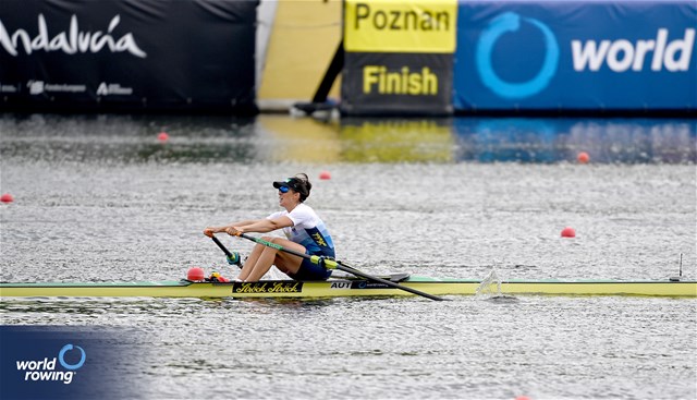 Magdalena Lobnig, Women's Single Sculls, Austria, 2024 World Rowing Cup III, Poznan, Poland © Maren Derlien / MyRowingPhoto.com