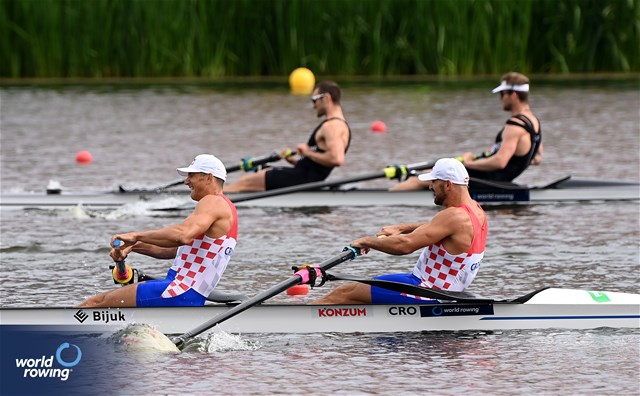 Martin Sinkovic (b), Valent Sinkovic (s), Men's Pair, Croatia, 2024 World Rowing Cup III, Poznan, Poland © Detlev Seyb / MyRowingPhoto.com