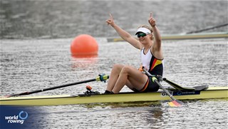 Juliane Faralisch, Women's Single Sculls, Germany, 2024 World Rowing Cup III, Poznan, Poland © Detlev Seyb / MyRowingPhoto.com