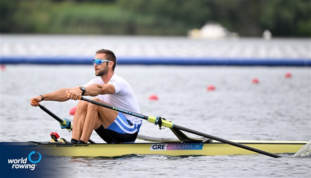 Stefanos Ntouskos, Men's Single Sculls, Greece, 2024 Olympic Games Rowing Regatta, Paris, France / © World Rowing / Detlev Seyb