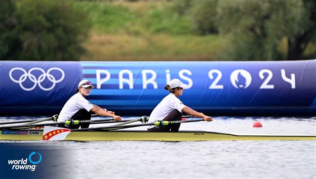 Shuangmei Shen (b), Shiyu Lu (s), Women's Double Sculls, People's Republic of China, 2024 Olympic Games Rowing Regatta, Paris, France / © World Rowing / Detlev Seyb