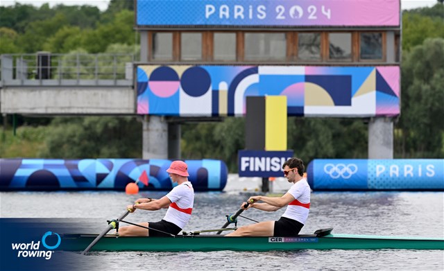 Julius Christ (b), Soenke Kruse (s), Men's Pair, Germany, 2024 Olympic Games Rowing Regatta, Paris, France / © World Rowing / Detlev Seyb