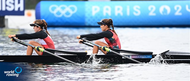 Alessia Palacios (b), Valeria Palacios (s), Lightweight Women's Double Sculls, Peru, 2024 Olympic Games Rowing Regatta, Paris, France / © World Rowing / Detlev Seyb
