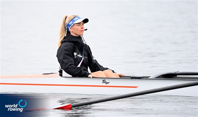 Dieuwke Fetter (c), Men's Eight, Netherlands, 2024 Olympic Games Rowing Regatta, Paris, France / © World Rowing / Detlev Seyb