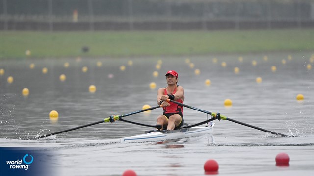 Andre Matias, Men's Single Sculls, Angola, 2024 Olympic Games Rowing Regatta, Paris, France / © World Rowing / Detlev Seyb
