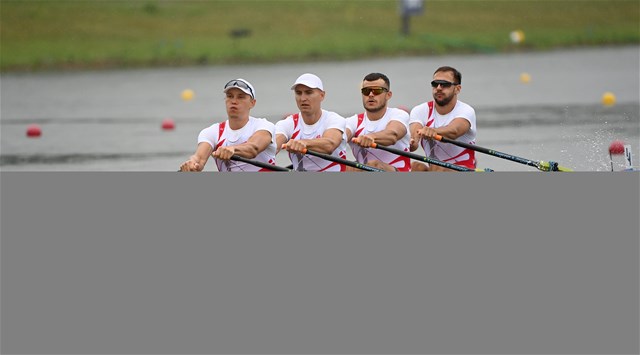 Dominik Czaja (b), Mateusz Biskup, Miroslaw Zietarski, Fabian Baranski (s), Men's Quadruple Sculls, Poland, 2024 Olympic Games Rowing Regatta, Paris, France / © World Rowing / Detlev Seyb