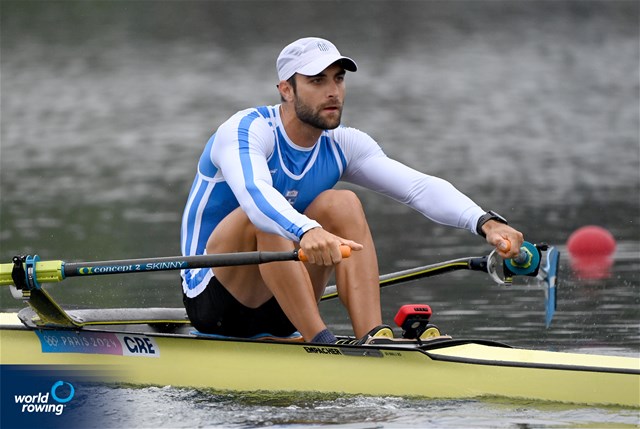 Stefanos Ntouskos, Men's Single Sculls, Greece, 2024 Olympic Games Rowing Regatta, Paris, France / © World Rowing / Detlev Seyb
