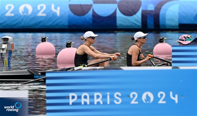 Brooke Francis (b), Lucy Spoors (s), Women's Double Sculls, New Zealand, 2024 Olympic Games Rowing Regatta, Paris, France / © World Rowing / Detlev Seyb
