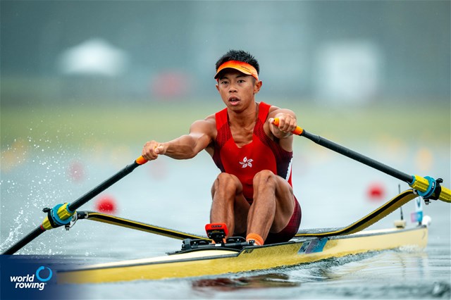 Hin Chun Chiu, Men's Single Sculls, Hong Kong, China, 2024 Olympic Games Rowing Regatta, Paris, France © World Rowing / Benedict Tufnell
