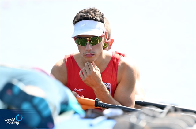 Dennis Carracedo Ferrero (b), Caetano Xose Horta Pombo (s), Lightweight Men's Double Sculls, Spain, 2024 Olympic Games Rowing Regatta, Paris, France / © World Rowing / Detlev Seyb