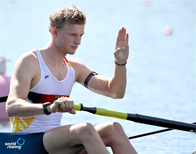 Julius Christ (b), Soenke Kruse (s), Men's Pair, Germany, 2024 Olympic Games Rowing Regatta, Paris, France / © World Rowing / Detlev Seyb