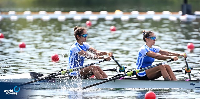 Dimitra Kontou (b), Zoi Fitsiou (s), Lightweight Women's Double Sculls, Greece, 2024 Olympic Games Rowing Regatta, Paris, France / © World Rowing / Detlev Seyb