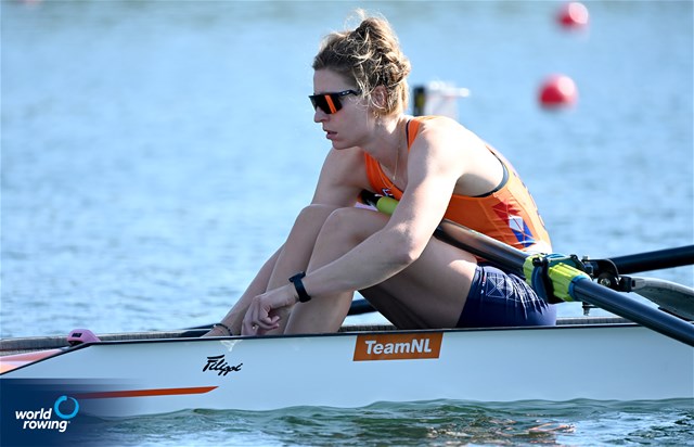Veronique Meester (s), Women's Pair, Netherlands, 2024 Olympic Games Rowing Regatta, Paris, France / © World Rowing / Detlev Seyb