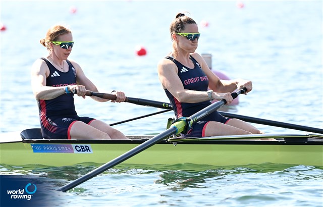 Rebecca Edwards (b), Chloe Brew (s), Women's Pair, Great Britain, 2024 Olympic Games Rowing Regatta, Paris, France / © World Rowing / Detlev Seyb