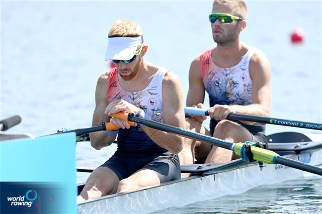 Jiri Simanek (b), Miroslav Vrastil (s), Lightweight Men's Double Sculls, Czechia, 2024 Olympic Games Rowing Regatta, Paris, France / © World Rowing / Detlev Seyb