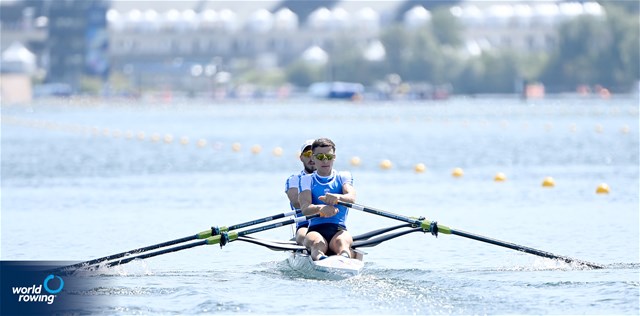 Antonios Papakonstantinou (b), Petros Gkaidatzis (s), Lightweight Men's Double Sculls, Greece, 2024 Olympic Games Rowing Regatta, Paris, France / © World Rowing / Detlev Seyb