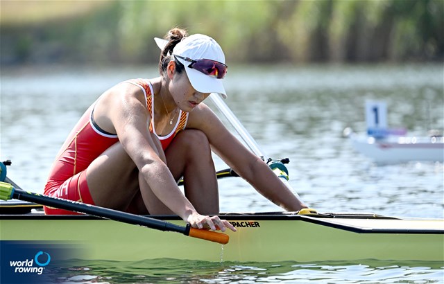 Yunxia Chen (b), Ling Zhang, Yang Lyu, Xiaotong Cui (s), Women's Quadruple Sculls, People's Republic of China, 2024 Olympic Games Rowing Regatta, Paris, France / © World Rowing / Detlev Seyb