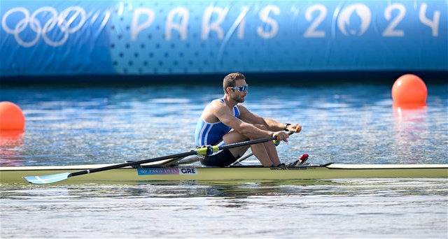 Stefanos Ntouskos, Men's Single Sculls, Greece, 2024 Olympic Games Rowing Regatta, Paris, France / © World Rowing / Detlev Seyb