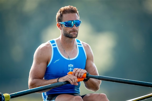 Stefanos Ntouskos, Men's Single Sculls, Greece, 2024 Olympic Games Rowing Regatta, Paris, France / © World Rowing / Benedict Tufnell