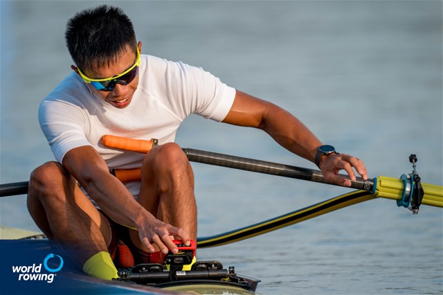 Hin Chun Chiu, Men's Single Sculls, Hong Kong, China, 2024 Olympic Games Rowing Regatta, Paris, France / © World Rowing / Benedict Tufnell