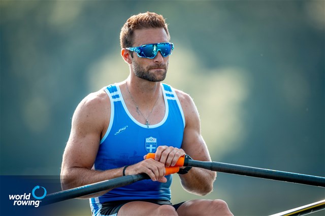 Stefanos Ntouskos, Men's Single Sculls, Greece, 2024 Olympic Games Rowing Regatta, Paris, France / © World Rowing / Benedict Tufnell
