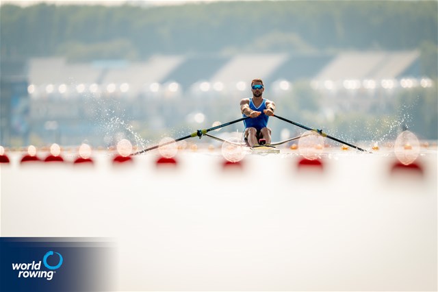 Stefanos Ntouskos, Men's Single Sculls, Greece, 2024 Olympic Games Rowing Regatta, Paris, France / © World Rowing / Benedict Tufnell