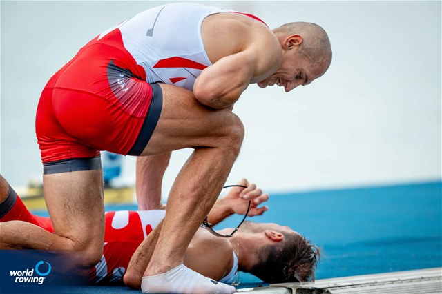 Dominik Czaja (b), Mateusz Biskup, Miroslaw Zietarski, Fabian Baranski (s), Men's Quadruple Sculls, Poland, 2024 Olympic Games Rowing Regatta, Paris, France © World Rowing / Benedict Tufnell