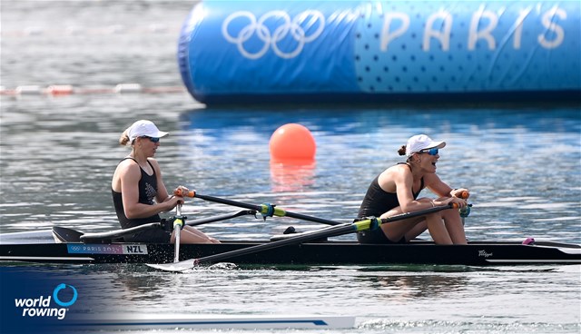 Brooke Francis (b), Lucy Spoors (s), Women's Double Sculls, New Zealand, 2024 Olympic Games Rowing Regatta, Paris, France / © World Rowing / Detlev Seyb