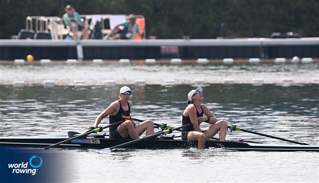 Brooke Francis (b), Lucy Spoors (s), Women's Double Sculls, New Zealand, 2024 Olympic Games Rowing Regatta, Paris, France / © World Rowing / Detlev Seyb