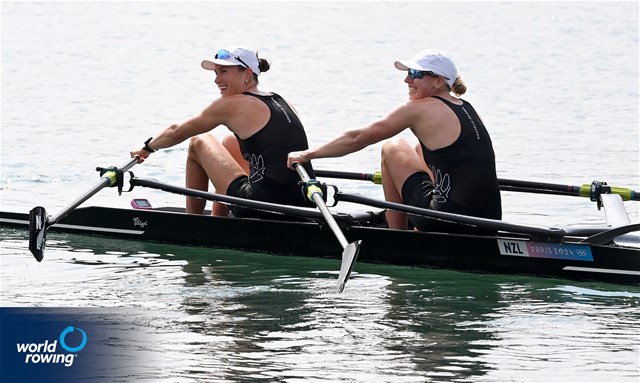 Brooke Francis (b), Lucy Spoors (s), Women's Double Sculls, New Zealand, 2024 Olympic Games Rowing Regatta, Paris, France / © World Rowing / Detlev Seyb