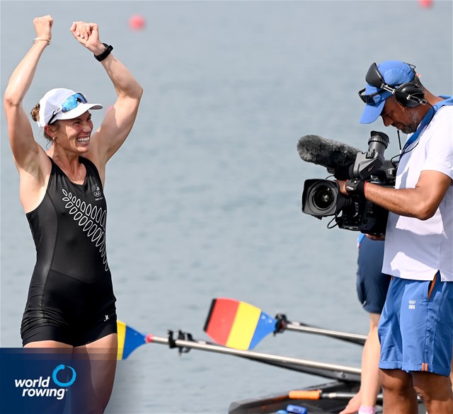Brooke Francis (b), Lucy Spoors (s), Women's Double Sculls, New Zealand, 2024 Olympic Games Rowing Regatta, Paris, France / © World Rowing / Detlev Seyb