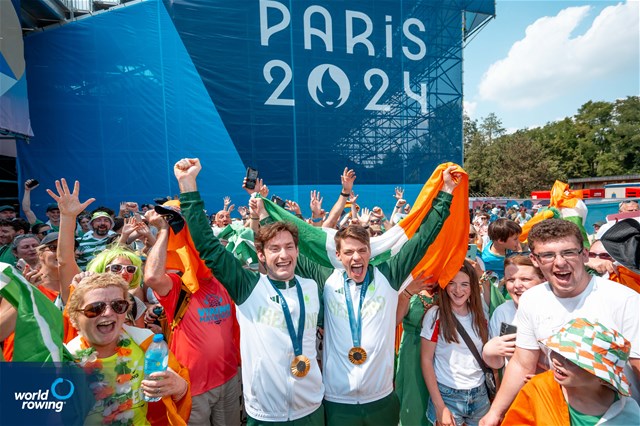 Fintan Mc Carthy (b), Paul O Donovan (s), Lightweight Men's Double Sculls, Ireland, 2024 Olympic Games Rowing Regatta, Paris, France © World Rowing / Benedict Tufnell