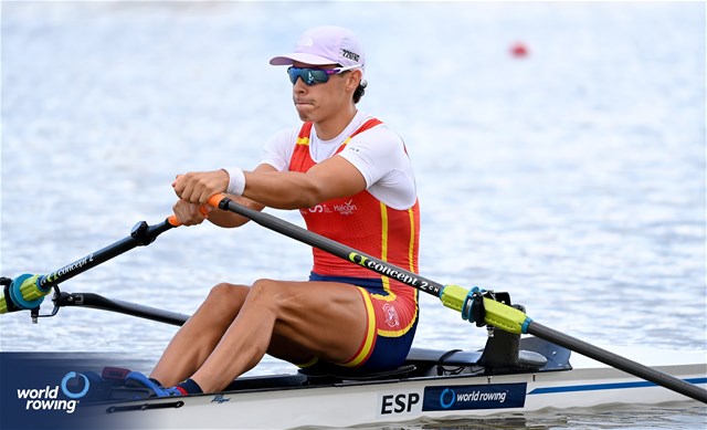 Caetano Xose Horta Pombo, Under 23 Lightweight Men's Single Sculls, Spain, 2024 World Rowing Senior, Under 23 &amp; Under 19 Championships, St Catharines, Canada / &#169; Maren Derlien / MyRowingPhoto.com