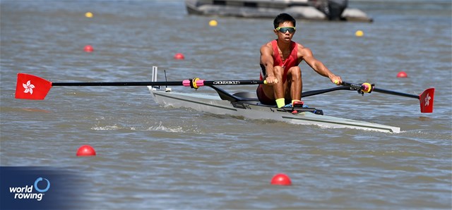 Hin Chun Chiu, Lightweight Men's Single Sculls, Hong Kong, China, 2024 World Rowing Senior, Under 23 & Under 19 Championships, St Catharines, Canada / © Detlev Seyb / MyRowingPhoto.com