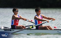 Manuel Fernandez Antri (b), Felipe Guerra (s), Under 23 Lightweight Men's Pair, Chile, 2024 World Rowing Senior, Under 23 & Under 19 Championships, St Catharines, Canada / © Maren Derlien / MyRowingPhoto.com
