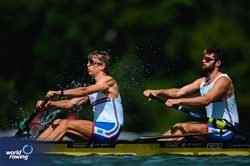 Mack Carr (b), Richard Hawes (s), Under 23 Men's Pair, Great Britain, 2024 World Rowing Senior, Under 23 & Under 19 Championships, St Catharines, Canada / © World Rowing / Benedict Tufnell