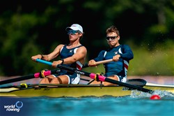 Adam Pushner (b), Colton Millar (s), Under 23 Men's Pair, United States of America, 2024 World Rowing Senior, Under 23 & Under 19 Championships, St Catharines, Canada / © World Rowing / Benedict Tufnell