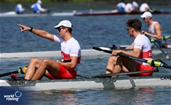 Robert Ian Bryden (b), Jed Grieve (s), Under 23 Men's Pair, Canada, 2024 World Rowing Senior, Under 23 & Under 19 Championships, St Catharines, Canada / © Detlev Seyb / MyRowingPhoto.com