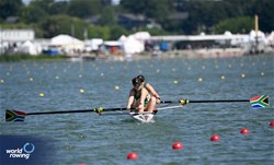 Kerry Grundlingh (b), Emma Gray (s), Under 23 Women's Pair, South Africa, 2024 World Rowing Senior, Under 23 & Under 19 Championships, St Catharines, Canada / © Detlev Seyb / MyRowingPhoto.com