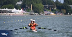 Jianxue Guo (b), Yaxuan Zhao (s), Under 23 Women's Pair, People's Republic of China, 2024 World Rowing Senior, Under 23 & Under 19 Championships, St Catharines, Canada / © Maren Derlien / MyRowingPhoto.com