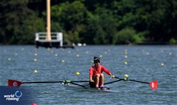 Khadija Krimi, Lightweight Women's Single Sculls, Tunisia, 2024 World Rowing Senior, Under 23 & Under 19 Championships, St Catharines, Canada / © Maren Derlien / MyRowingPhoto.com