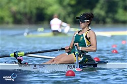 Nadia Gaspari, Lightweight Women's Single Sculls, South Africa, 2024 World Rowing Senior, Under 23 & Under 19 Championships, St Catharines, Canada / © Detlev Seyb / MyRowingPhoto.com