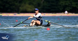 Chika Yonezawa, Lightweight Women's Single Sculls, Japan, 2024 World Rowing Senior, Under 23 & Under 19 Championships, St Catharines, Canada / © Detlev Seyb / MyRowingPhoto.com