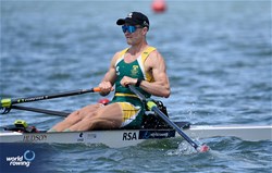 Murray Bales-Smith, Lightweight Men's Single Sculls, South Africa, 2024 World Rowing Senior, Under 23 & Under 19 Championships, St Catharines, Canada / © Detlev Seyb / MyRowingPhoto.com
