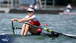 Laura Villiger, Under 23 Lightweight Women's Single Sculls, Switzerland, 2024 World Rowing Senior, Under 23 & Under 19 Championships, St Catharines, Canada / © Detlev Seyb / MyRowingPhoto.com