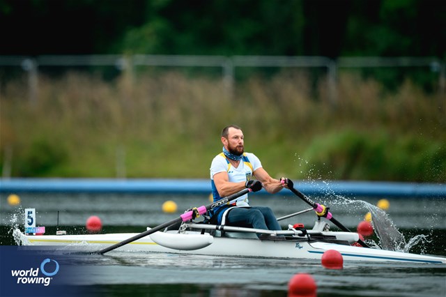 Roman Polianskyi, PR1 Men's Single Sculls, Ukraine, 2024 Paralympic Games Rowing Regatta, Paris, France / © World Rowing / Benedict Tufnell