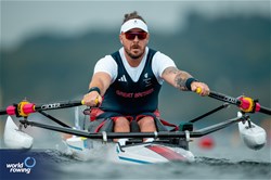 Benjamin Pritchard, PR1 Men's Single Sculls, Great Britain, 2024 Paralympic Games Rowing Regatta, Paris, France / © World Rowing / Benedict Tufnell