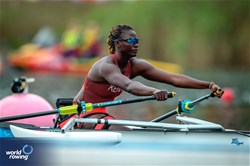 Asiya Sururu, PR1 Women's Single Sculls, Kenya, 2024 Paralympic Games Rowing Regatta, Paris, France / © World Rowing / Benedict Tufnell